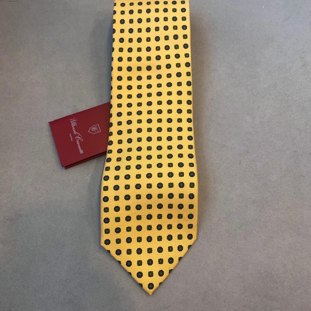 $295 Ulturale Napoli Silk Patterned Tie Men’s Luxury